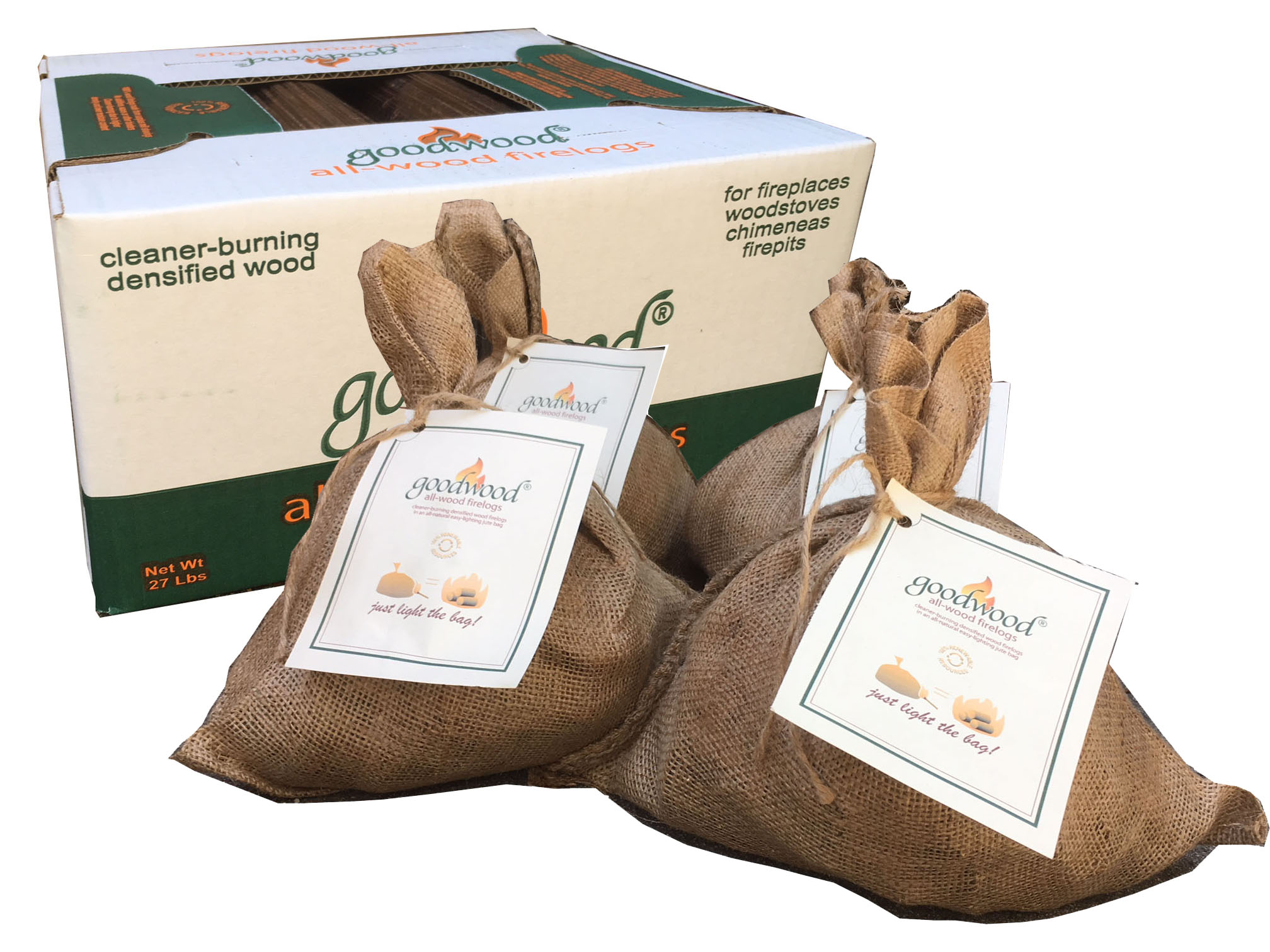 “4 Goodwood Firebags With Extra Logs” – CALIFORNIA ONLY (incl Shipping!)